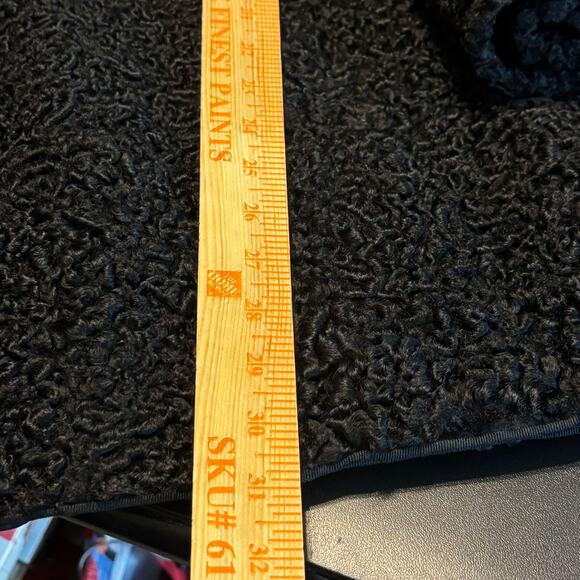 Vintage Renfrew Furs Persian Lamb Coat Black Curly Fur Mink Collar Calgary - Picture 4 of 11